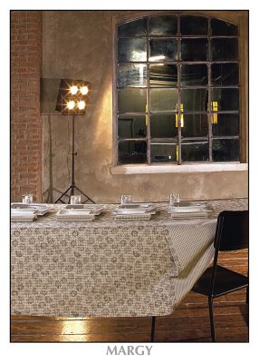 Tovaglia 12 posti - Cotone Tinto Filo Sovrastampato - Margy - Randi