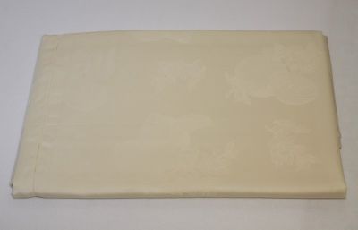 Tovaglia 8 Posti con Tovaglioli - Fiandra Jaquard Panna - Orlo a Giorno