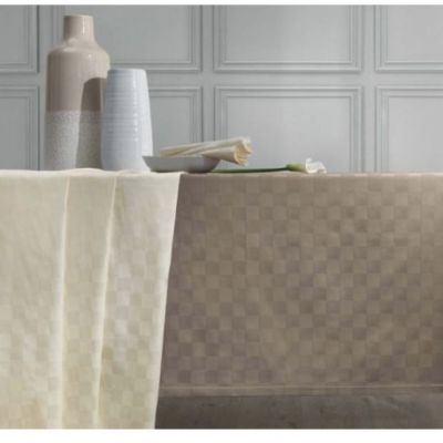Tovaglia Damascata Vallesusa con Tovaglioli "Damier " in Varie Misure e Colori