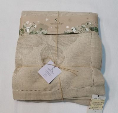 Tovaglia in Misto Lino - 12 posti - Fiori Spring 68424 Greggio - MTP