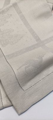 Tovaglietta Natalizia 105x105 - Misto Lino - Natale Argento - MTP