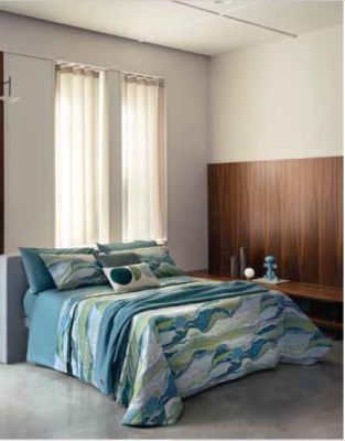 Trapunta Fazzini Matrimoniale Invernale - Atolli - Petrolio Verde