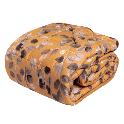 Trapunta Fazzini Matrimoniale Invernale - Sabi Sabi - Zucca Nocciola
