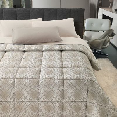 Trapunta Matrimoniale Invernale - Vivian - Beige Oro - Vallesusa