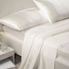 Lenzuola Matrimoniali - Completo Letto - Notti di Seta - Bianco - Caleffi