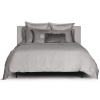Lenzuola Matrimoniali - Fazzini Atelier - in Raso di Puro Cotone - Completo Letto - Velasca - Grigio Perla
