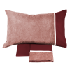 Lenzuola Matrimoniali Cotone Percalle – Completo letto - Galuchat - Burgundy – Fazzini