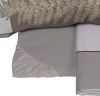 Lenzuola Matrimoniali Fazzini - Completo Letto - Felci - Grigio Cioccolato