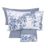 Lenzuola Matrimoniali in Raso di Puro Cotone  - Completo Letto  - Cricket - Blu - Fazzini