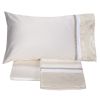 Lenzuola Matrimoniali in Raso di Puro Cotone 60 Fili - Completo Letto  - Adelaide - Panna - Fazzini