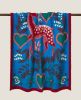 Plaid Coperta Frati Home in lana cotta per divano, poltrona o letto Love Kiss Me Deer