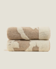 Plaid Coperta Frati Home in lana cotta per divano, poltrona o letto Old Style Beige
